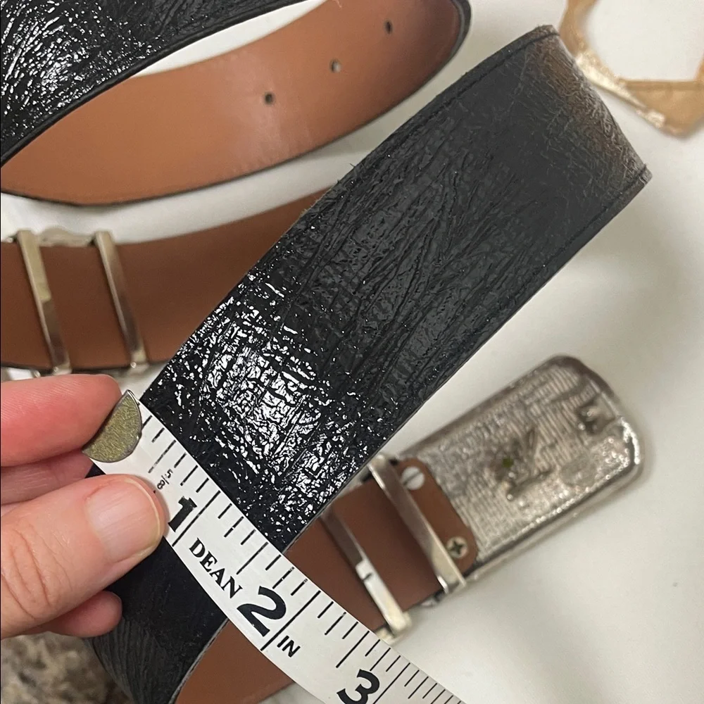 NEW Black Belt with Crystal Embellished Buckle